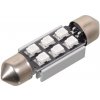 Žiarovka 6 SMD LED 12V suf. SV8.5 38mm s rezistorom CAN-BUS modrá