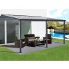 Hliníková pergola LanitPlast Wall 43, š. 4,35 × d. 3 m + PC 6 mm (čirý)