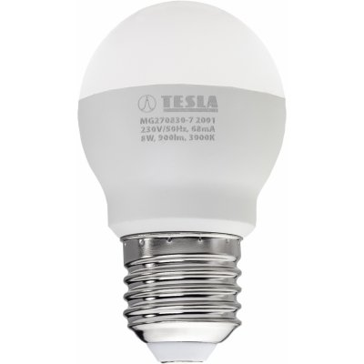 Tesla LED žiarovka miniglobe BULB E27, 8 W, teplá biela MG270830-7