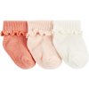 Carter's Ponožky Pink Ribbed dievča LBB 3 ks