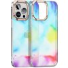 AppleKing trblietavý kryt so vzorom vodových farieb pre iPhone 12 / 12 Pro - dúhový - možnosť vrátiť tovar ZADARMO do 30tich dní
