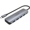 HUB USB Unitek uHUB P5 + 4portový USB 3.1 sivý (H1107A)