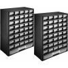 tectake 403515 2x organizér a pořadač na drobné předměty - černá/bílá