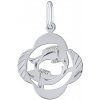 SILVEGO Strieborný prívesok znamenia zverokruhu Ryby štvorlístok B10281S03