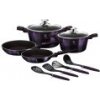 Súprava riadu s titánovým povrchom 10 ks Purple Eclipse Collection