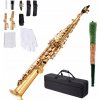 SucceBuy Sopránový Saxofón B-Dur Zlatý pre Začiatočníkov a Študentov