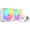 NZXT vodní chladič Kraken 280 ELITE RGB / 2x140mm RGB fan / 4-pin PWM / LCD disp. / 6 let / bílý RL-KR28E-W1