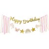 PartyDeco Banner Happy Birthday - Jednorožec 230 x 17,5 cm