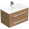 Kúpeľňová skrinka s umývadlom SAT Cube Way 80x53x46 cm Hickory dub CUBE46802DHMOD