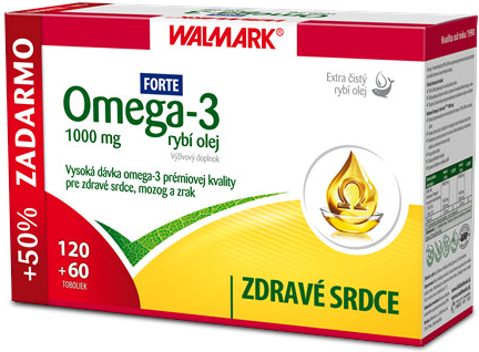 Walmark Omega-3 rybí olej Forte 1000 mg 180 toboliek