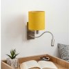 Brilagi - LED flexibilná nástenná lampa NUBILA 1xE27/25W/230V+LED/3W chróm/žltá BG1556+BG2452 + záruka 3 roky zadarmo