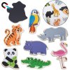 Viga drevené magnety – divoké zvieratá, 20 ks