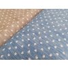 Dekoračná látka Naira srdiečka modré šírka 140 cm