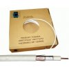 Kvalitný koaxiálny kábel biely RG6 -75 Ohm, celomedený Cu+Cu, balenie 150m