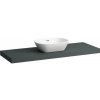 Laufen Lani Umývadlová doska 140 cm sivá výrez uprostred H4046811122661