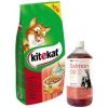 KITEKAT s hovädzím mäsom a zeleninou 12 kg & LAB V Lososový olej pre psov a mačky 1000ml