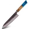 IZMAEL Damaškový kuchynský nôž Airi Chef/Modrá 20.2 cm