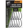 10ks - Háčiky Fox Wide Gape Long Shank Veľkosť 5