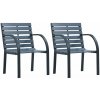 Záhradné stoličky 2 ks drevo / oceľ Dekorhome