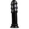 BUTTR Madbull Muzzl, čierne análne dildo s prísavkou 28,9 x 5,7–7 cm