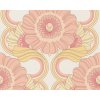 A.S. Création | Vliesová tapeta na stenu Retro Chic 39530-5 | 0,53 x 8,5 m | ružová, krémová, marhuľová, žltá, viacfarebná + Ružová, krémová, marhuľová, žltá, viacfarebná vliesová tapeta na stenu 3953