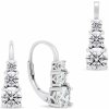 Brilio Silver elegantný strieborný set so zirkónmi SET201W prívesok náušnice striebro