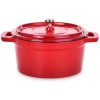 Gerlach Liatinový hrniec s pokrievkou NATUR 26 cm 5 l červený