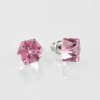 Náušnice Swarovski Elements kocka ružové