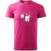 Zubárske tričko - kefka a jedlo - Klasické pánske tričko vyššej gramáže - 3XL ( Purpurová )