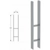 DOMAX PSH zapustená pätka stĺpika typu H Žiarové pozinkovanie (ZNO) PSH 70 - 71 x 600 x 60 x 6.0 mm (1 ks)