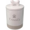 Dog Fantasy keramická dóza na pamlsky biela 1500 ml