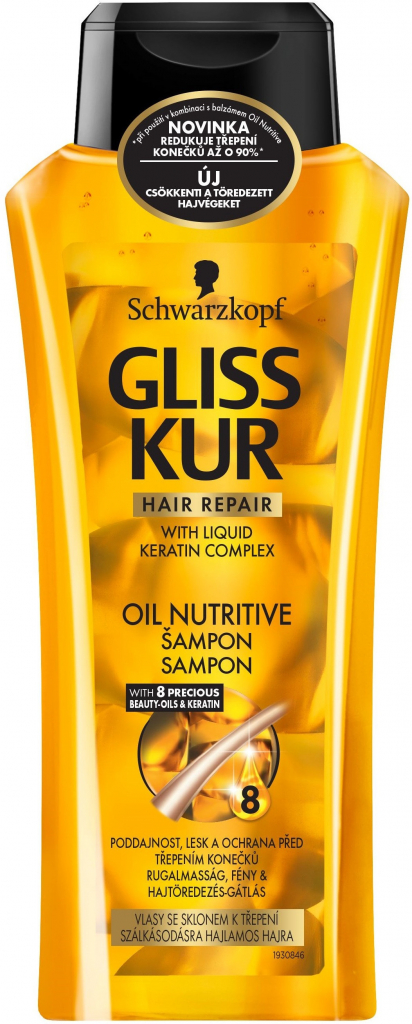 Schwarzkopf Gliss Kur Oil Nutritive regeneračný šampón s olejom proti  lámaniu vlasov 250 ml od 2,25 € - Heureka.sk