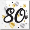 Procos servítky s číslom 80 milestone 33x33cm 20ks