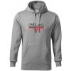 Cycling ekg - Mikina pánska Cape s kapucňou - 4XL ( Tmavosivý melír )