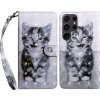 Peňaženkové 3D puzdro na Samsung Galaxy S24 Ultra 5G - Smile Cat