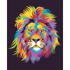 ZUTY Maľovanie podľa čísel - FAREBNÝ LEV PORTRÉT III Rámovanie: bez rámu a bez vypnutia plátna, Rozmer: 40x50 cm