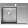 Mexen Exar, 1-komorový nerezový drez s odkvapkávačom, ľavý, 620 x 480 mm, brúsená oceľ, 6431621005L-01
