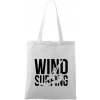 Windsurfing nápis - Taška bavlnená - 42 x 38 cm ( Biela )