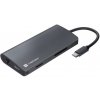 Natec multiport adaptér FOWLER 2 3X USB 3.0 HUB, HDMI 4K, USB-C, RJ45, SD, MICRO SD (NMP-2162)