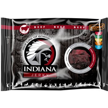 Indiana Jerky Beef Peppered Hovězí sušené maso s Pepřem 90 g