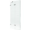 MEXEN/S - Lunar vaňová zástena 2-krídlová ľavá 80 x 150, transparent, chróm 897-080-100-01-00-L