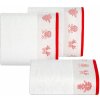 Eurofirany Vianočné osušky Noel, bielo červené biela Bavlna 70x140 cm