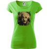 Albert Einstein so slúchadlami Dámske tričko Pure Apple Green