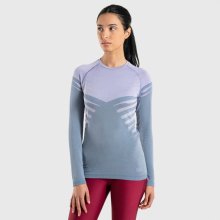 EVADICT Dámske trailové tričko Seamless Confort s dlhým rukávom modro fialové