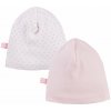 Eevi Bavlnená čiapka biela / ružová (2ks) - 62