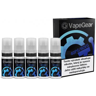 VapeGear nikotínová báza PG40/VG60 3mg 5x10ml