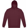 B&C Hoodie Unisex mikina s kapucňou WG008 Burgundy S