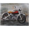 Dizajnový kovový obraz Motobike 120x95cm, ručne maľovaný