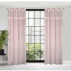 ZÁCLONA NA KRÚŽKOCH MOON 2 140X250 CM RUŹOVÁ