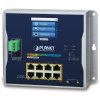 Planét WGS-5225-8P2SV plochý L3 switch, 8x1Gb, 2x2.5Gb SFP, PoE 30/240W, 48-56VDC, -20~70°C, IP30, fanless, touch LCD